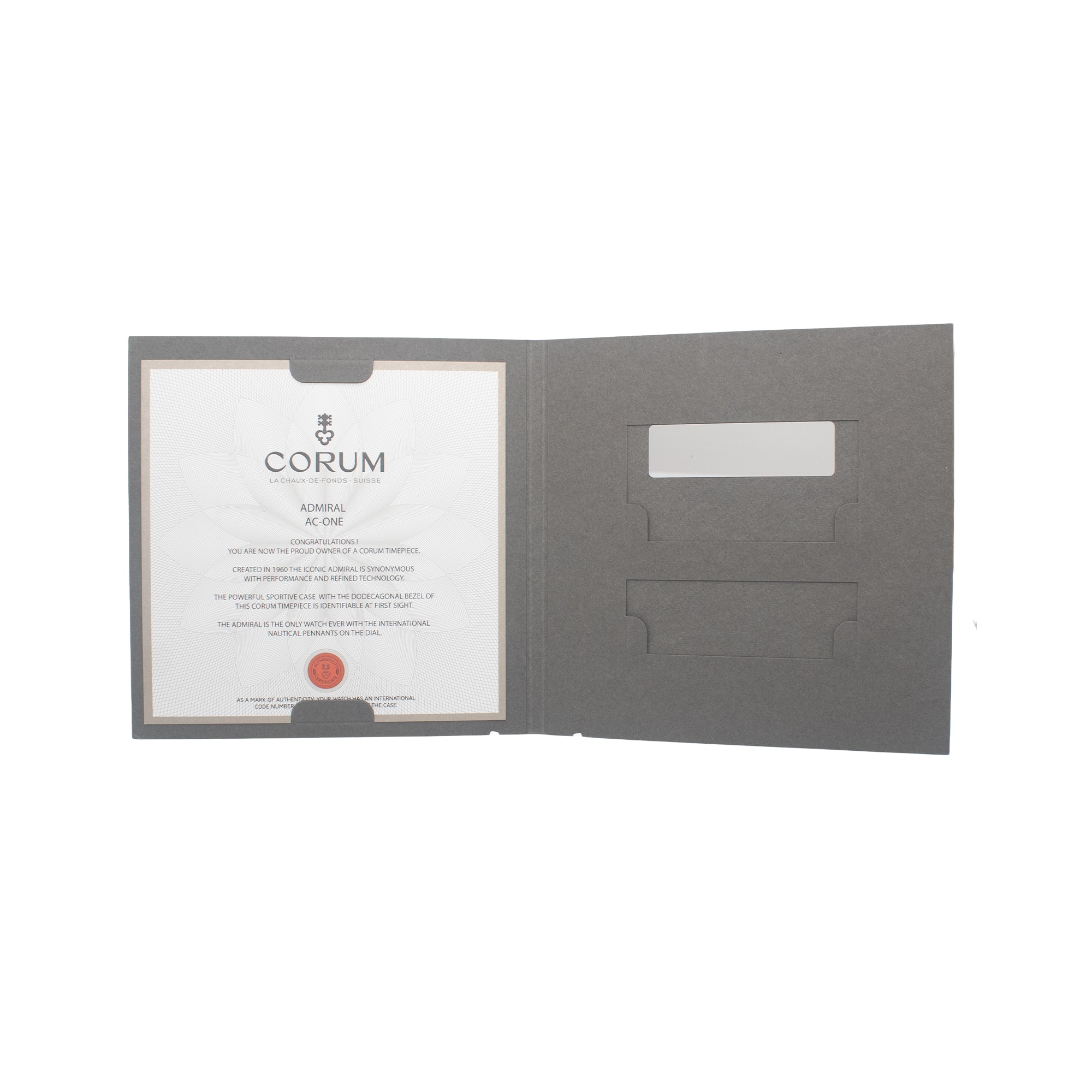 Corum Admiral 984.111.20/V705 AA52 42mm Steel Mens Watch Box Card