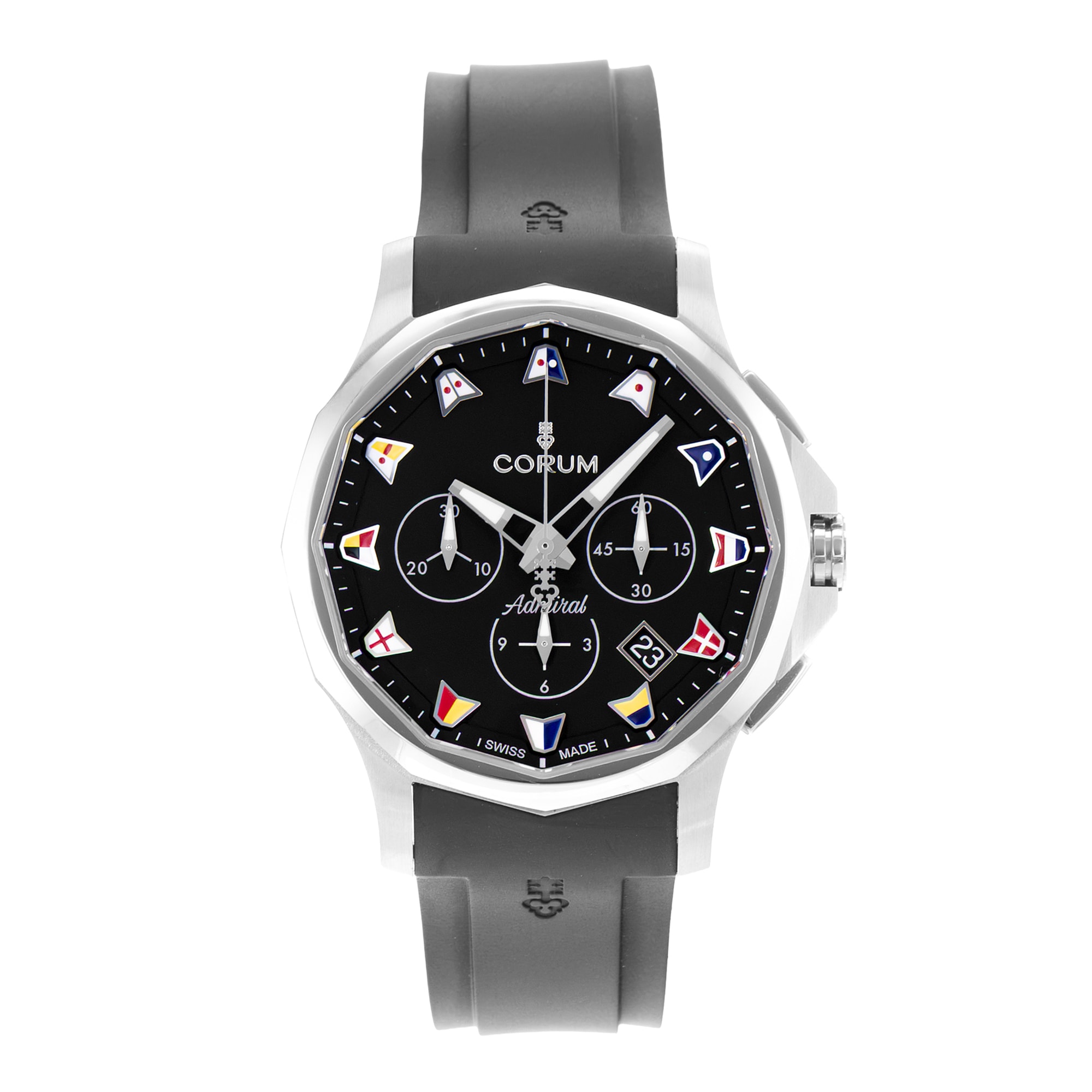 Corum Admiral 984.111.20/F371 AN52 42mm Black Steel Mens Watch Box Card