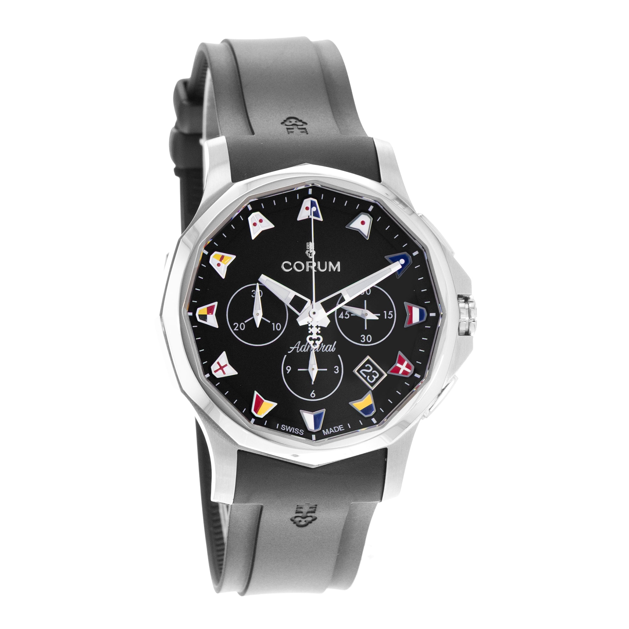 Corum Admiral 984.111.20/F371 AN52 42mm Black Steel Mens Watch Box Card