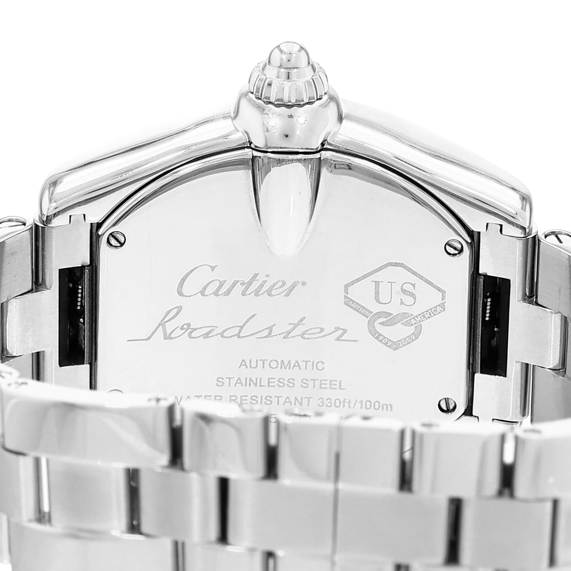 Cartier Roadster W6206012 3179 40mm Blue Dial Steel Mens Watch