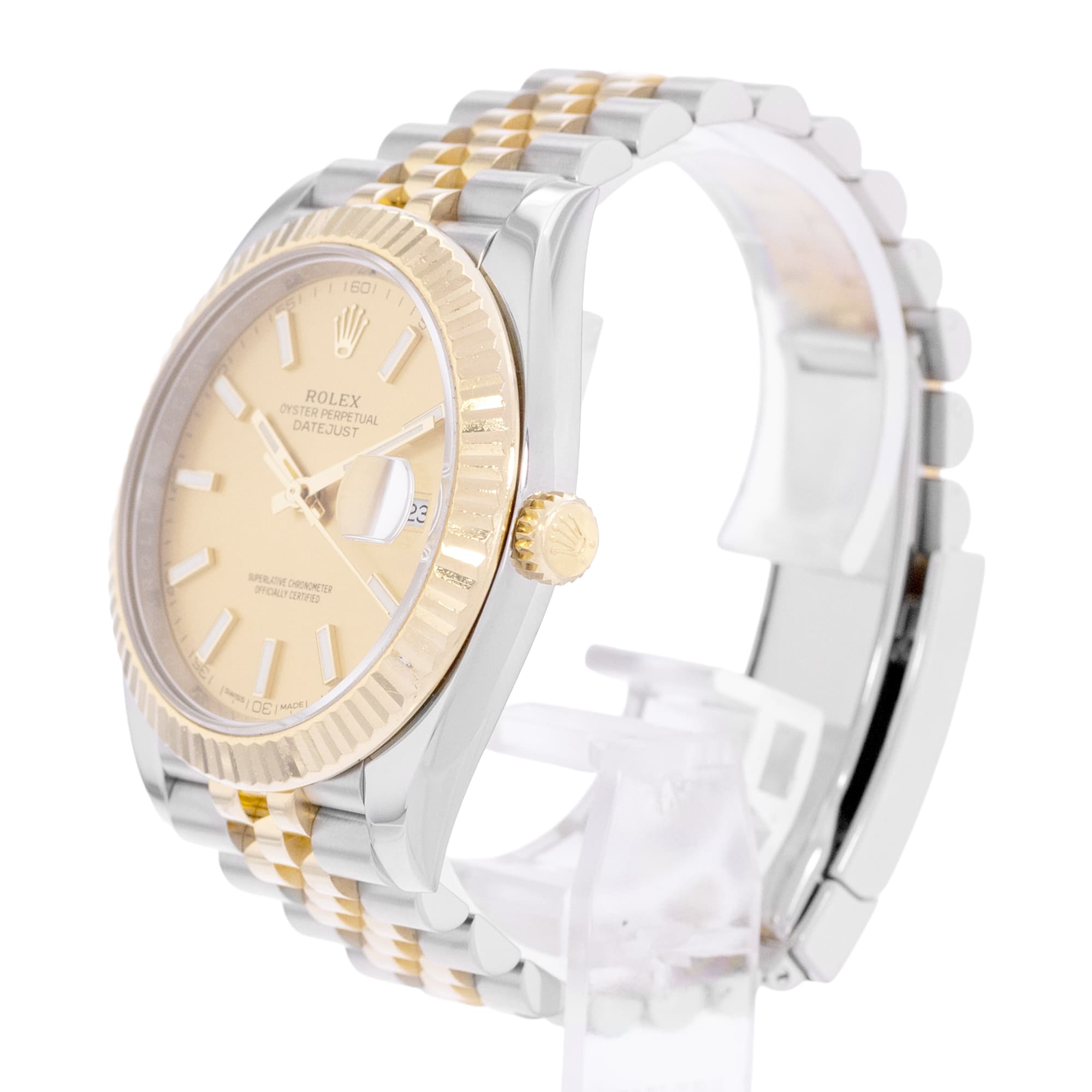 Rolex Datejust 41 126333 Champagne Index Yellow Gold Jubilee Mens Watch 2017