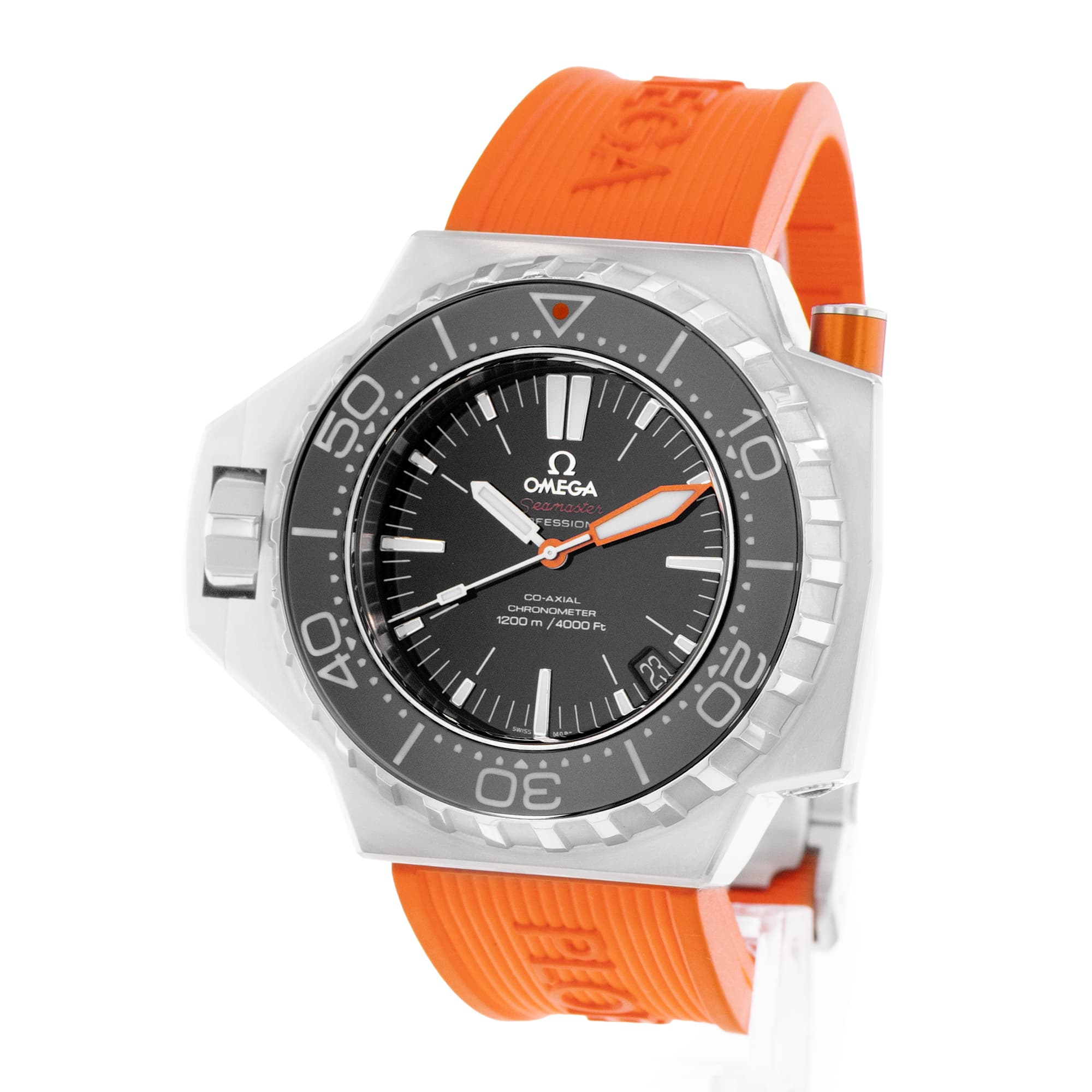 Omega Seamaster PloProf 224.32.55.21.01.002 55mm Black Steel Mens Watch Box Card