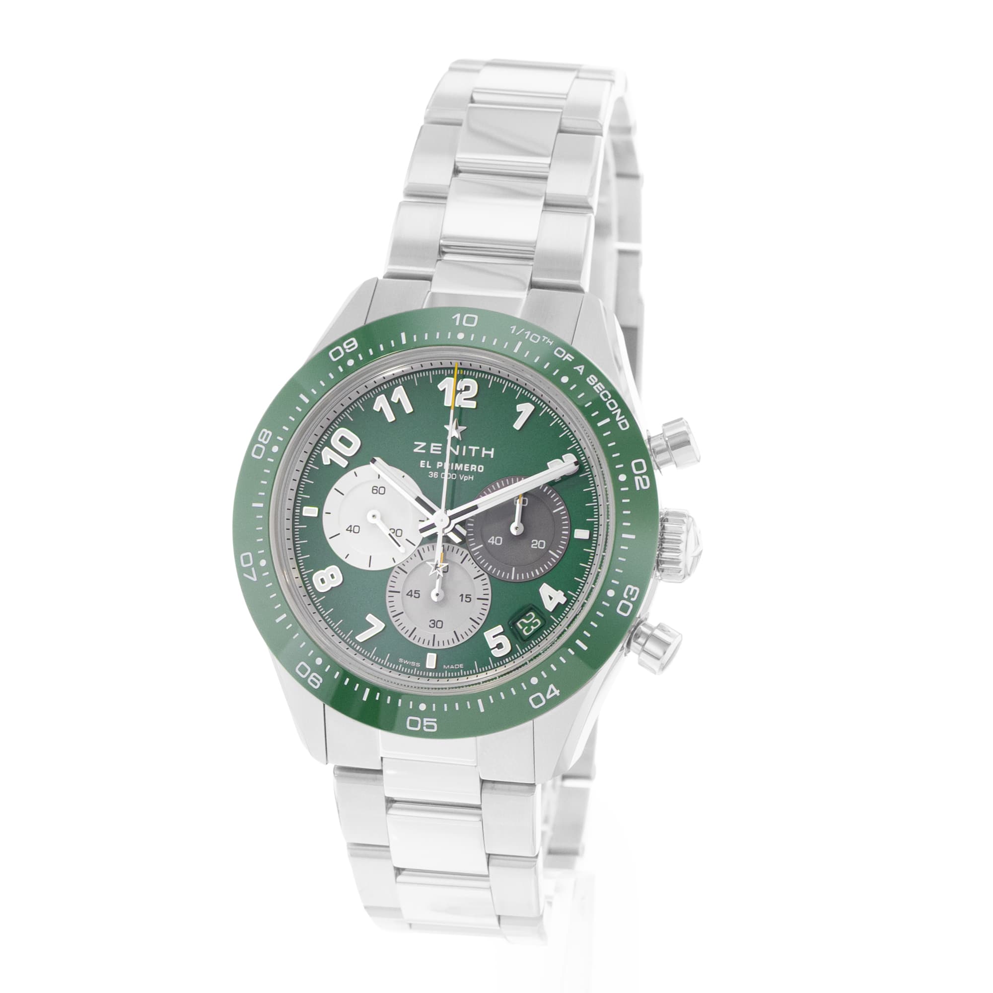 Zenith Chronomaster Sport 03.3117.3600/56.M3100 41mm Green Mens Watch Box Card