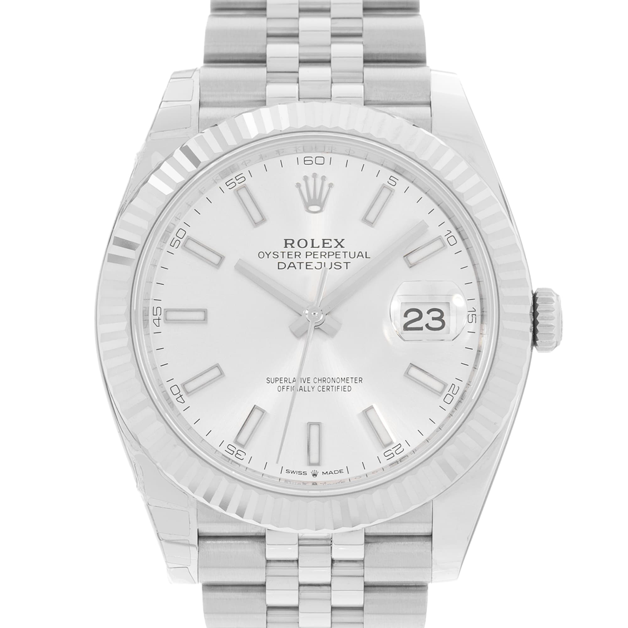 Rolex Datejust 41 126334 Silver Dial Steel Jubilee Automatic Mens Watch Card