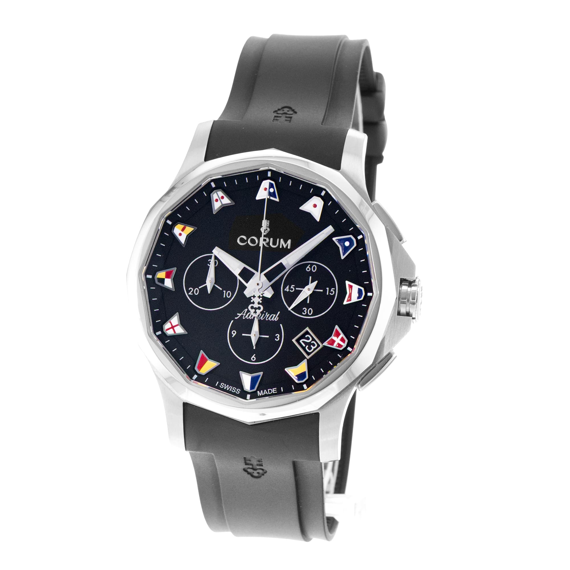 Corum Admiral 984.111.20/F371 AN52 42mm Black Steel Mens Watch Box Card